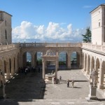 The spectacular view from the cloisters of Monte Cassino