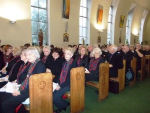 The choristers gather before the celebration